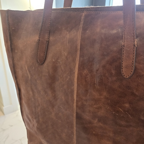 J. Crew large brown leather bag - Picture 12 of 14